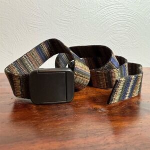 Bison Designs Unisex Multicolor Nylon Webbing Belt with Buckle
